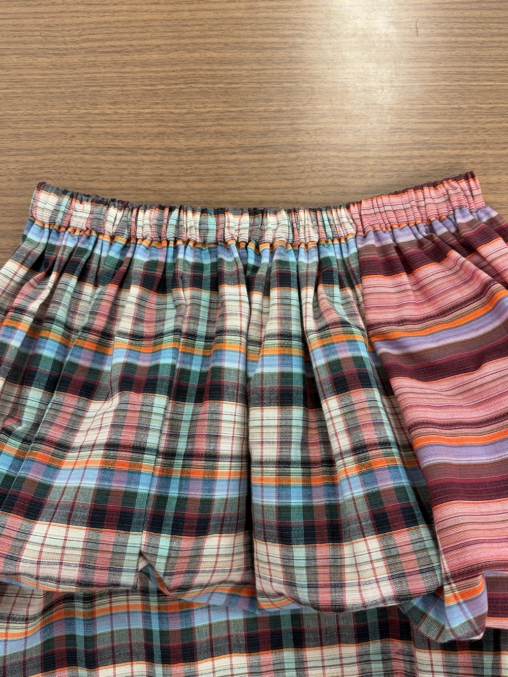 Mixed Plaid & Stripe A-Line or full Maxi Skirt in Multi-Color NWOT - Picture 4 of 7